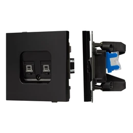 Фото #1 товара Механизм компьютерной розетки двойной SCT-TENDO-MPC2-PL-BK (RJ-45, CAT6) (Arlight, -)