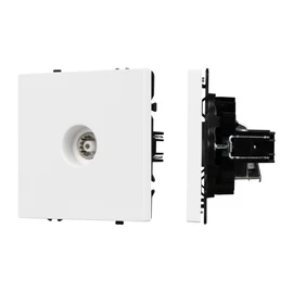 Фото #1 товара Механизм телевизионной розетки SCT-NOBE-MTV1-SFPL-WH (Arlight, Белый кварц)