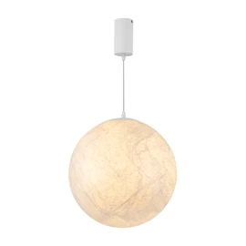 Фото #1 товара Светильник SP-SILKA-HANG-R400-12W Warm2700 (WH, 330 deg, 230V) (Arlight, IP20 Натуральный шелк, 3 года)