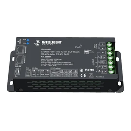 Фото #1 товара INTELLIGENT ARLIGHT Диммер SMART-PWM-104-73-SH-SUF Black (12-48V, 4x6A, RJ-45, 2.4G) (IARL, IP20 Металл, 5 лет)