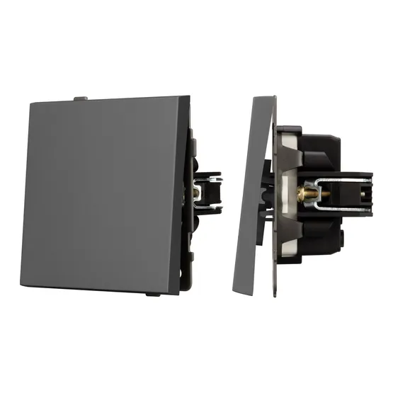 Фото #1 товара Механизм выключателя одноклавишный перекрёстный SWT-TENDO-MKX1-SFPL-GR (230V, 10A) (Arlight, -)