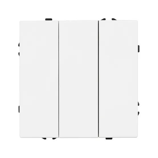 Фото #4 товара Механизм выключателя трехклавишный непроходной SWT-NOBE-MK03-SFPL-WH (230V, 10A) (Arlight, Белый кварц)