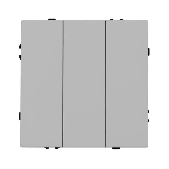 Фото #3 товара Механизм выключателя трехклавишный непроходной SWT-NOBE-MK03-SFPL-IS (230V, 10A) (Arlight, Никель)