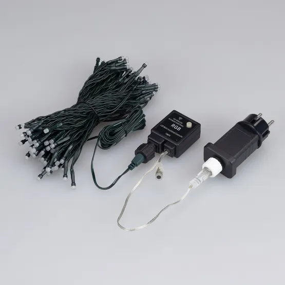 Фото #3 товара Светодиодная гирлянда Нить Смарт ARD-MOOD-CLASSIC-9750-BLACK-66LED RGB (230V, 5.8W, Tuya Wi-Fi) (Ardecoled, IP65)