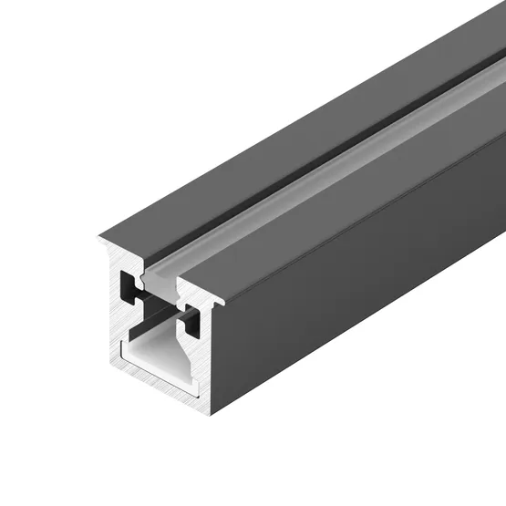 Фото #1 товара Профиль с экраном SL-MINI-3-H10-F12-2000 IRON GREY (Arlight, Алюминий+пластик)