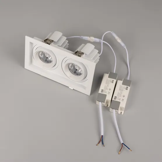 Фото #5 товара Светильник MS-VORTEX-BUILT-S210x117-2x20W Warm3000 (WH-WH, 40 deg, 230V) (Arlight, IP20 Металл, 5 лет)