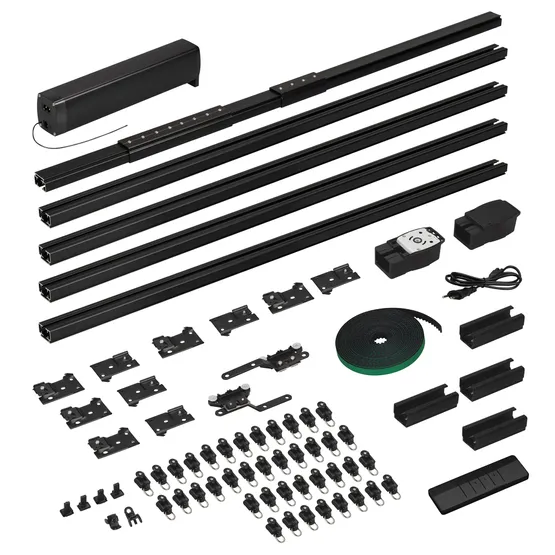 Фото #1 товара Карниз для штор с электроприводом CNK-M1-TY-RF-5M-BK (Arlight, IP20 Металл, 5 лет)