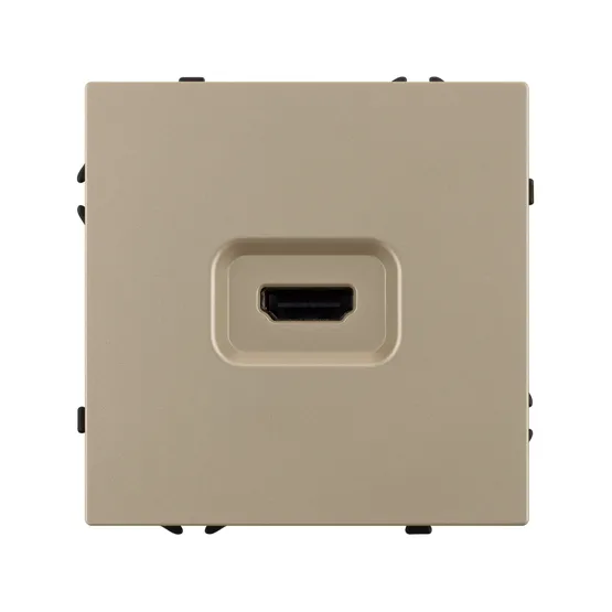 Фото #3 товара Механизм HDMI розетки SCT-NOBE-MHD1-SFPL-GD (Arlight, Золотой песок)