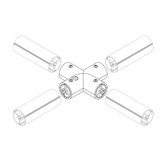 Фото #3 товара Соединитель профиля ROUND-D36-360-X90 (Arlight, Алюминий)