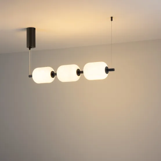 Фото #3 товара Светильник SP-CARAMELA-HANG-L720-12W Warm2700 (BK, 360 deg, 230V) (Arlight, IP20 Натуральный шелк, 3 года)