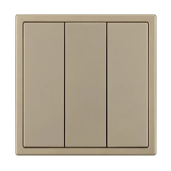 Фото #2 товара Механизм выключателя трехклавишный непроходной SWT-NOBE-MK03-SFPL-GD (230V, 10A) (Arlight, Золотой песок)