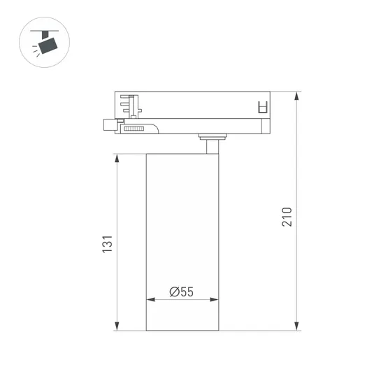 Фото #5 товара Светильник LGD-SILMA-4TR-R55-4W Day4000 (BK, 4 deg, 230V) (Arlight, IP20 Металл, 5 лет)