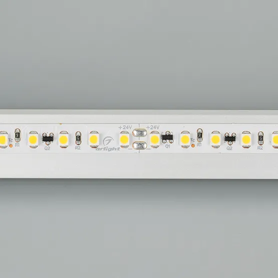 Фото #4 товара Светодиодная лента RT-10000 24V Warm3000 2x (3528, 120 LED/m, 10m) (Arlight, 9.6 Вт/м, IP20)