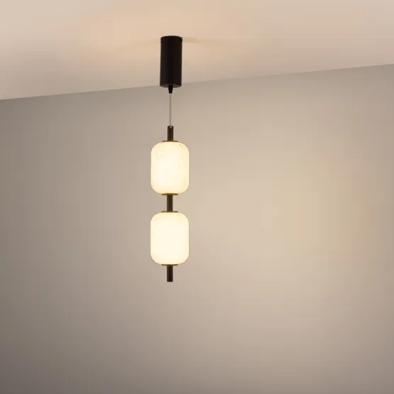 Фото #3 товара Светильник SP-CARAMELA-HANG-R120-7W Warm2700 (BK, 300 deg, 230V) (Arlight, IP20 Натуральный шелк, 3 года)