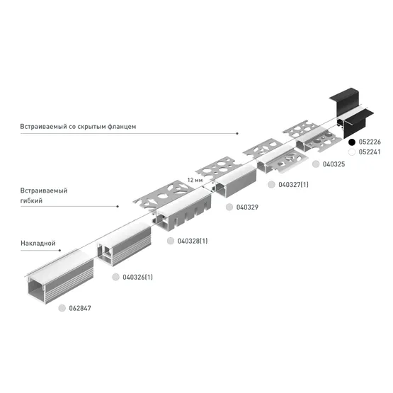 Фото #7 товара Профиль FANTOM-BENT-W12-TOP-2000 ANOD (Arlight, Алюминий)