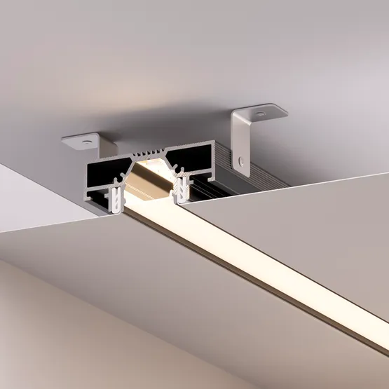 Фото #5 товара Профиль STRETCH-20-CEIL-D-CENTER-2000 BLACK (Arlight, Алюминий)