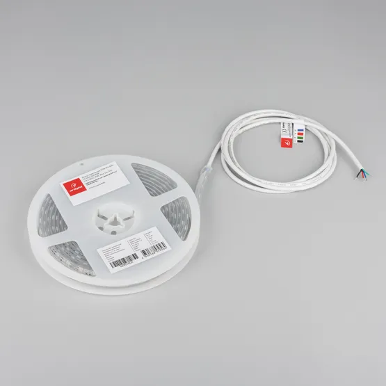 Фото #6 товара Светодиодная лента герметичная RTW-PU-B60-12.5mm 24V RGB (14.4 W/m, IP68, Wire 2m, 5m) (Arlight, -)