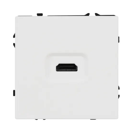 Фото #2 товара Механизм HDMI розетки SCT-NOBE-MHD1-SFPL-WH (Arlight, Белый кварц)