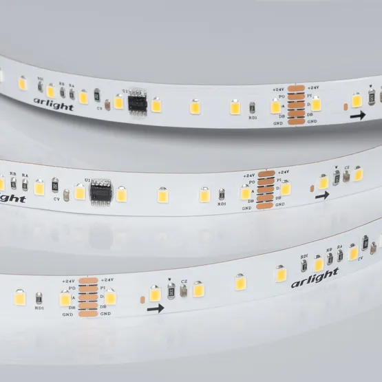 Фото #2 товара Светодиодная лента DMX-A96-12mm 24V Warm3000-PX12 (14 W/m, IP20, 5m) (Arlight, CRI>90)