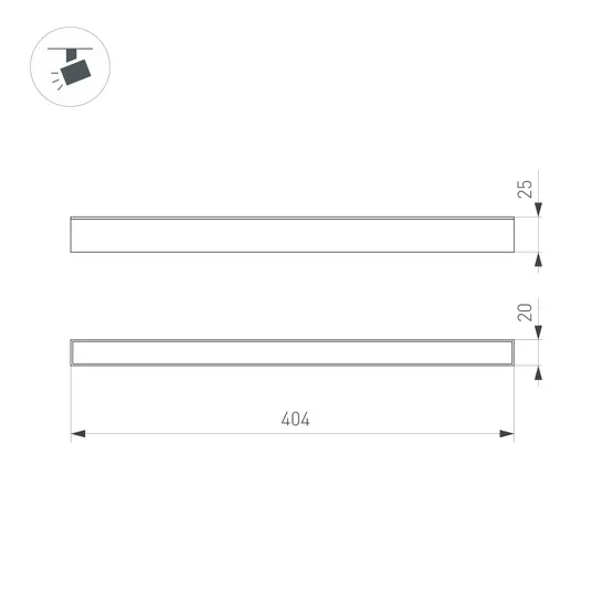 Фото #5 товара Светильник MAG-FLAT-25-L400-12W Warm3000 (WH, 100 deg, 24V) (Arlight, IP20 Металл, 5 лет)