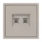 Минифото #2 товара Механизм сдвоенной телефонной розетки SCT-NOBE-MTL2-SFPL-CA (RJ-11, 4C) (Arlight, Кашемир)
