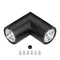 Минифото #1 товара Соединитель профиля ROUND-D36-360-90 BLACK (Arlight, Алюминий)